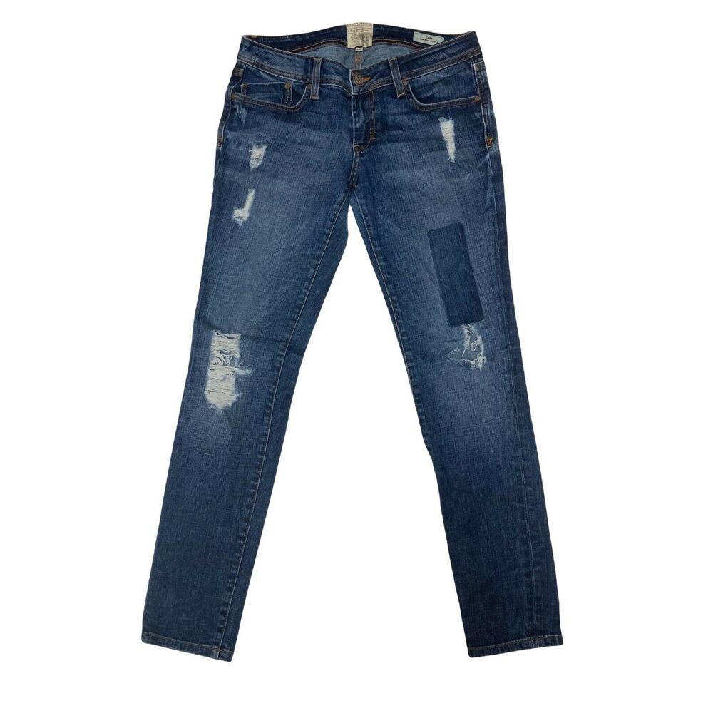 Dylan George Cara Low Rise Skinny Distressed Jeans Size 27 Medium Wash